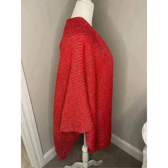 NWT Vince Camuto Women's Red Open Front Cardigan Sweater One Size Fits Most - Picture 4 of 7